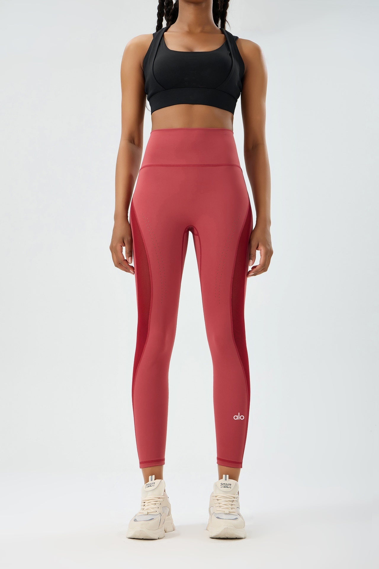 zalo3111   Women's Spring and Autumn Breathable Mesh Yoga Pants, High Waist Tight Waist, Sports Pants, Clothing