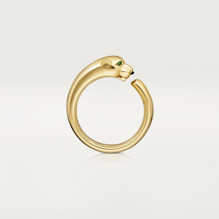 J142  Men's and women's titanium steel cheetah ring jewelry