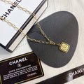 X398   Square brand dripping oil pendant necklace jewelry
