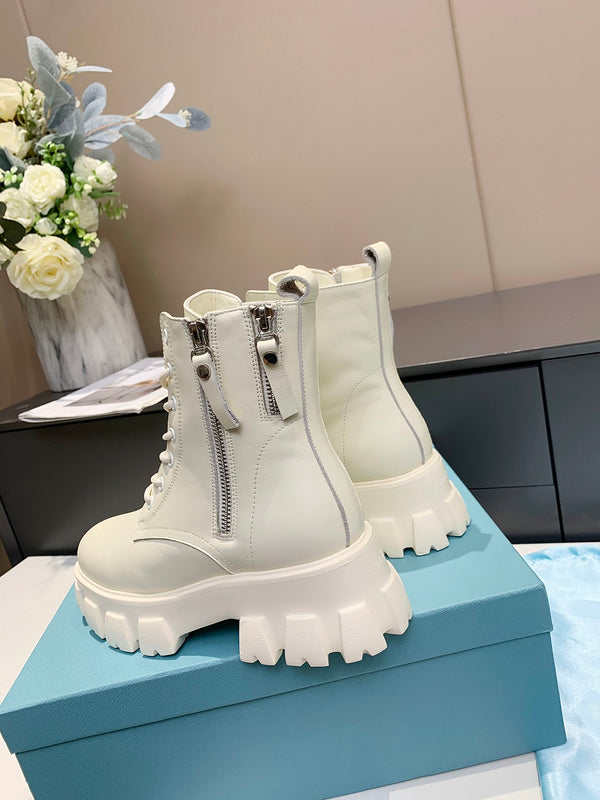 HJPS1 Leather Shoes Women 35-40 with box