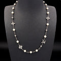 X675   Men's Titanium Steel Necklace Bracelet Set Jewelry