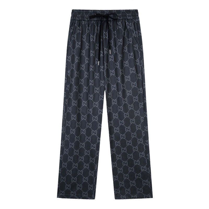 GUC098 New men's and women's spring and autumn thin pants, elastic waistband casual pants clothing