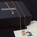 X294   Titanium steel women's square necklace jewelry